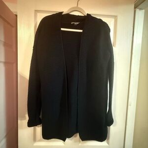 Vince Charcoal Ribbed Sweater Cardigan